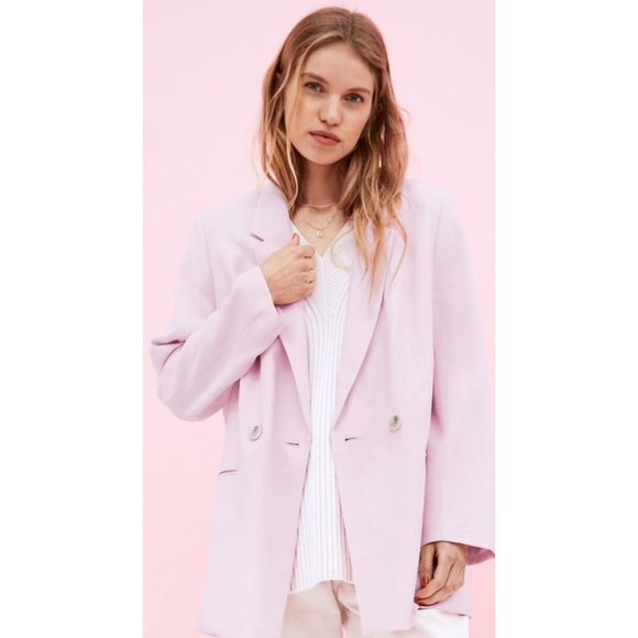 H&M Oversized Pale Pink Blazer/Size Medium - Picture 7 of 7